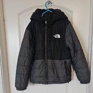 The North Face Kids Charcoal and Black Puffer Jacket